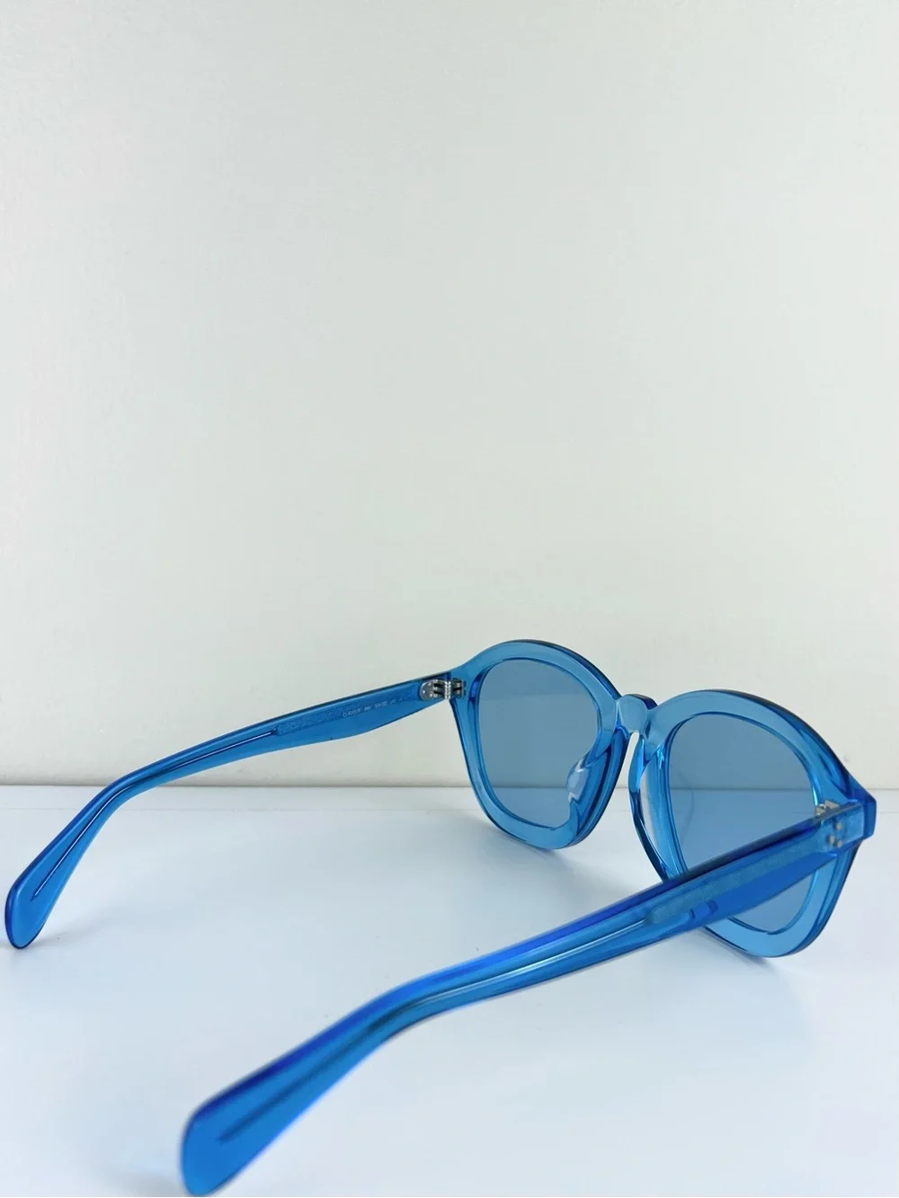 NEW CELINE BLUE ROUND SUNGLASSES - Picture 7 of 13